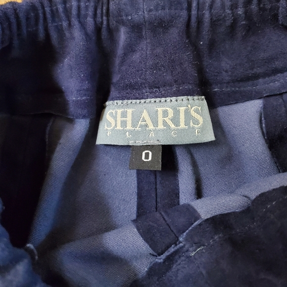 SHARI'S PLACE luxury designer Stretch Suede European leather pants size 0 - Picture 4 of 6